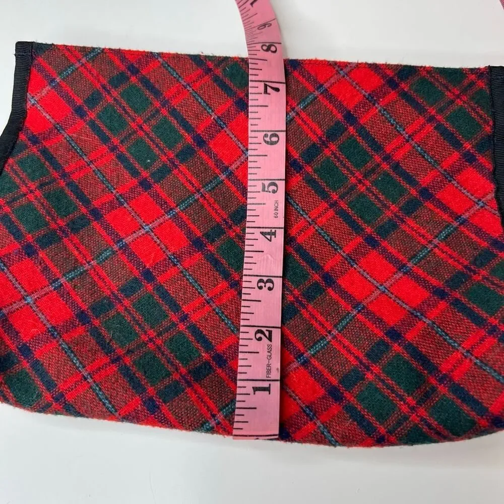 de'Lanthe vintage tartan plaid clutch purse, a preppy classic originally handcra